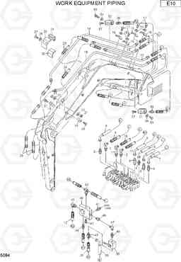 5084 WORK EQUIPMENT PIPING R15-7, Hyundai