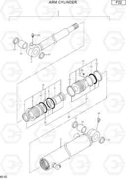 6110 ARM CYLINDER R15-7, Hyundai