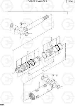 6114 DOZER CYLINDER R15-7, Hyundai