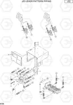 9156 J/D LEVER PATTERN PIPING R15-7, Hyundai