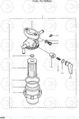 A090 FUEL FILTER(A) R15-7, Hyundai