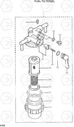 A100 FUEL FILTER(B) R15-7, Hyundai