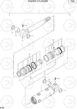 6104 DOZER CYLINDER R16-7, Hyundai