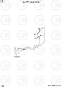 1100 HEATER MOUNTING R16-9, Hyundai