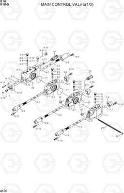 4100 MAIN CONTROL VALVE(1/3) R16-9, Hyundai