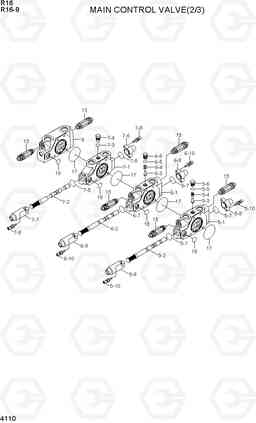 4110 MAIN CONTROL VALVE(2/3) R16-9, Hyundai