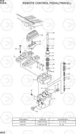 4510 REMOTE CONTROL PEDAL(TRAVEL) R16-9, Hyundai