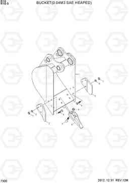 7300 BUCKET(0.04M3 SAE HEAPED) R16-9, Hyundai