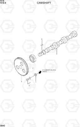 9040 CAMSHAFT R16-9, Hyundai