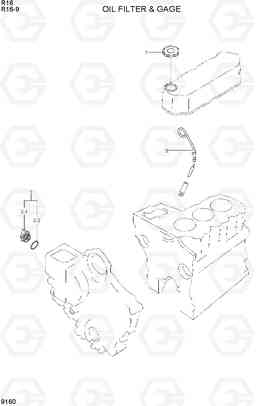 9160 OIL FILTER & GAGE R16-9, Hyundai