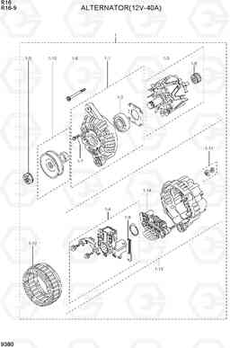 9380 ALTERNATOR(12V-40A) R16-9, Hyundai