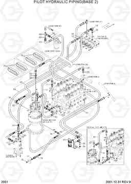 2051 PILOT HYDRAULIC PIPING(BASE 2) R160LC-3, Hyundai