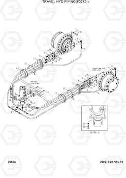 2060A TRAVEL HYD PIPING(#0242-) R160LC-3, Hyundai