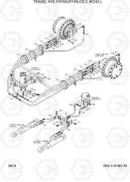 2061A TRAVEL HYD PIPING(R160LCD-3, #0242-) R160LC-3, Hyundai