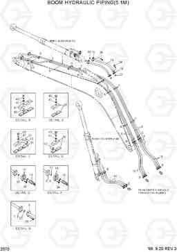 2070 BOOM HYDRAULIC PIPING(5.1M) R160LC-3, Hyundai