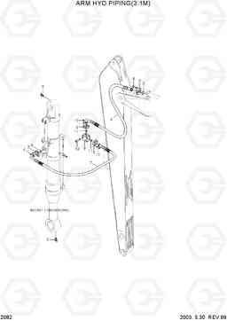 2082 ARM HYDRAULIC PIPING(3.1M) R160LC-3, Hyundai