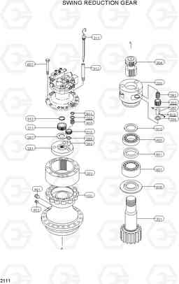 2111 SWING REDUCTION GEAR R160LC-3, Hyundai