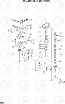 2130 REMOTE CONTROL PEDAL R160LC-3, Hyundai