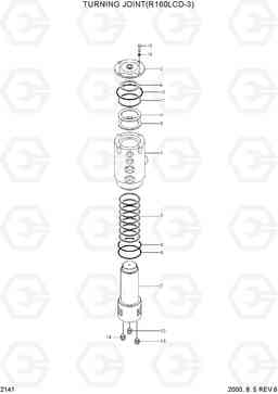 2141 TURNING JOINT(R160LCD-3) R160LC-3, Hyundai