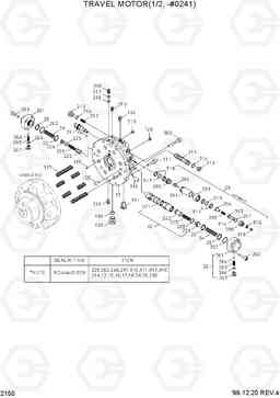 2150 TRAVEL MOTOR(1/2, -#0241) R160LC-3, Hyundai