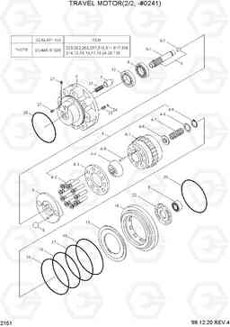 2151 TRAVEL MOTOR(2/2, -#0241) R160LC-3, Hyundai