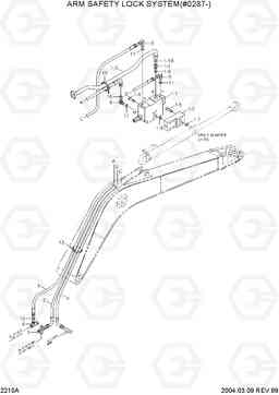2210A ARM SAFETY LOCK SYSTEM(#0287-) R160LC-3, Hyundai