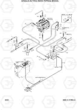 2222 SINGLE ACTING MAIN PIPING(-#0308) R160LC-3, Hyundai