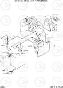 2222A SINGLE ACTING MAIN PIPING(#0309-) R160LC-3, Hyundai