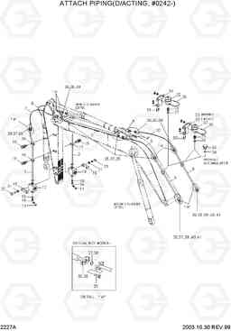 2227A ATTACH PIPING(D/ACTING, #0242-) R160LC-3, Hyundai