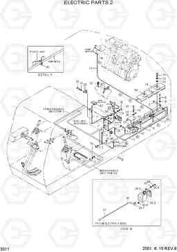 3011 ELECTRIC PARTS 2 R160LC-3, Hyundai