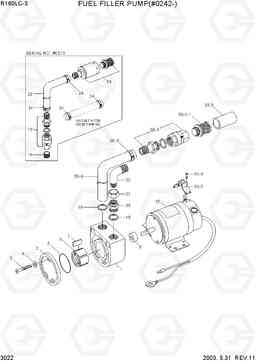 3022 FUEL FILLER PUMP(#0242-) R160LC-3, Hyundai