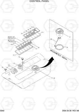 3040 CONTROL PANEL R160LC-3, Hyundai