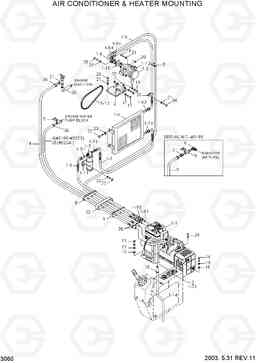 3060 AIR CONDITIONER & HEATER MOUNTING R160LC-3, Hyundai