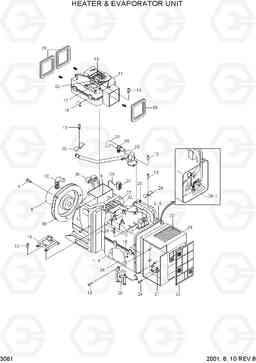 3061 HEATER & EVAPORATOR UNIT R160LC-3, Hyundai