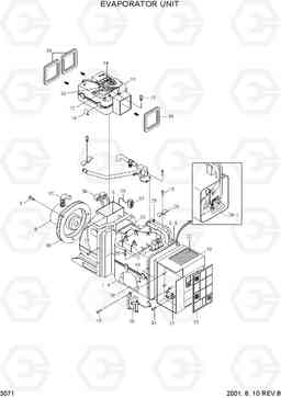 3071 EVAPORATOR UNIT R160LC-3, Hyundai