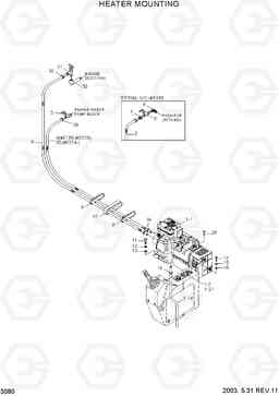 3080 HEATER MOUNTING R160LC-3, Hyundai