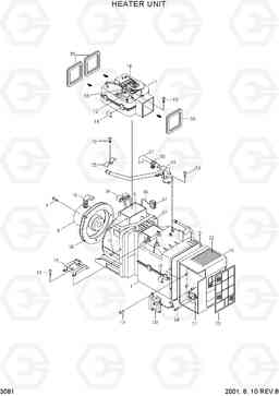 3081 HEATER UNIT R160LC-3, Hyundai