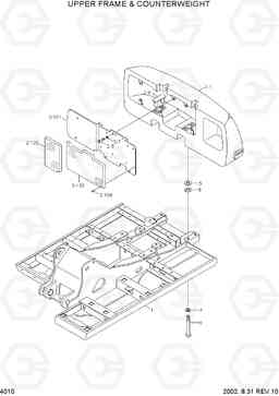 4010 UPPER FRAME & COUNTERWEIGHT R160LC-3, Hyundai