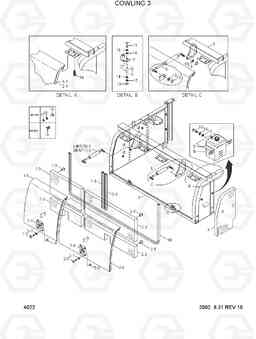 4022 COWLING 3 R160LC-3, Hyundai