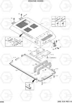 4030 ENGINE HOOD R160LC-3, Hyundai