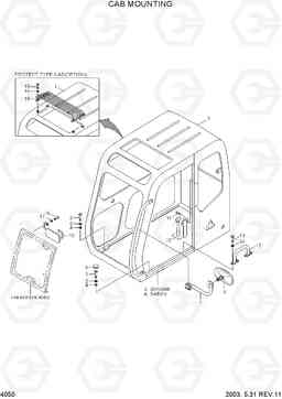 4050 CAB MOUNTING R160LC-3, Hyundai