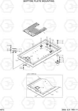 4072 BOTTOM PLATE MOUNTING R160LC-3, Hyundai