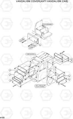 4100 VANDALISM COVER(A/VANDAL CAB) R160LC-3, Hyundai