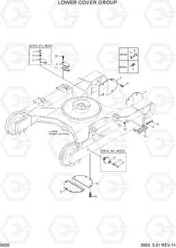 5020 LOWER COVER GROUP R160LC-3, Hyundai