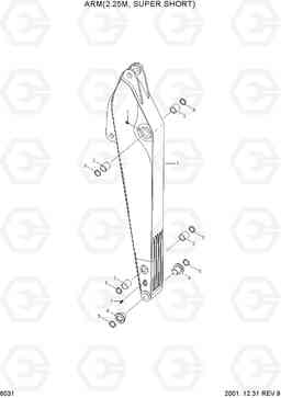 6031 ARM(2.25M, SUPER SHORT) R160LC-3, Hyundai