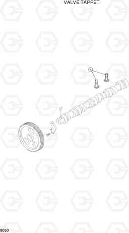 8050 VALVE TAPPET R160LC-3, Hyundai