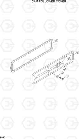 8090 CAM FOLLOWER COVER R160LC-3, Hyundai