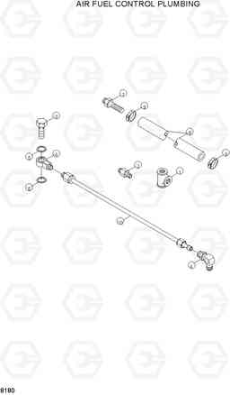 8180 AIR FUEL CONTROL PLUMBING R160LC-3, Hyundai