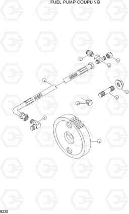 8230 FUEL PUMP COUPLING R160LC-3, Hyundai