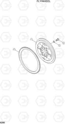 8280 FLYWHEEL R160LC-3, Hyundai